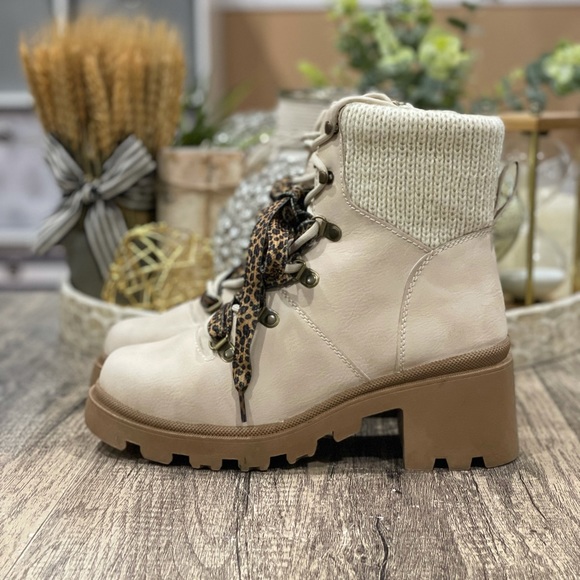 Sugar Fella Cream Fashion Hiking Boots 